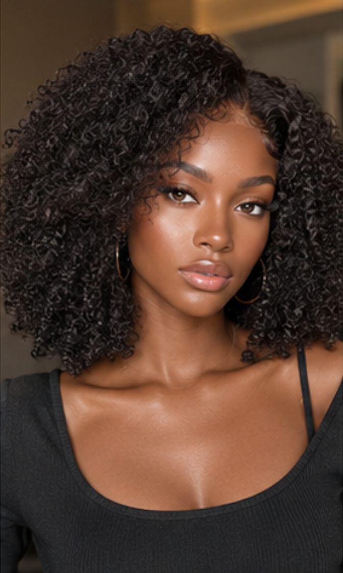 Woman with styled hair against a neutral background